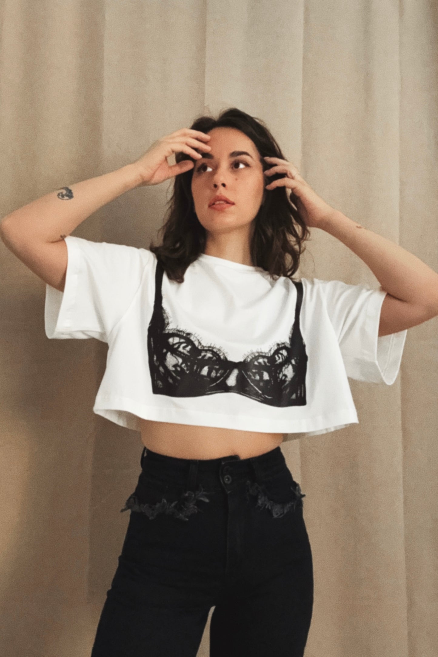 CROP BRA T-SHIRT