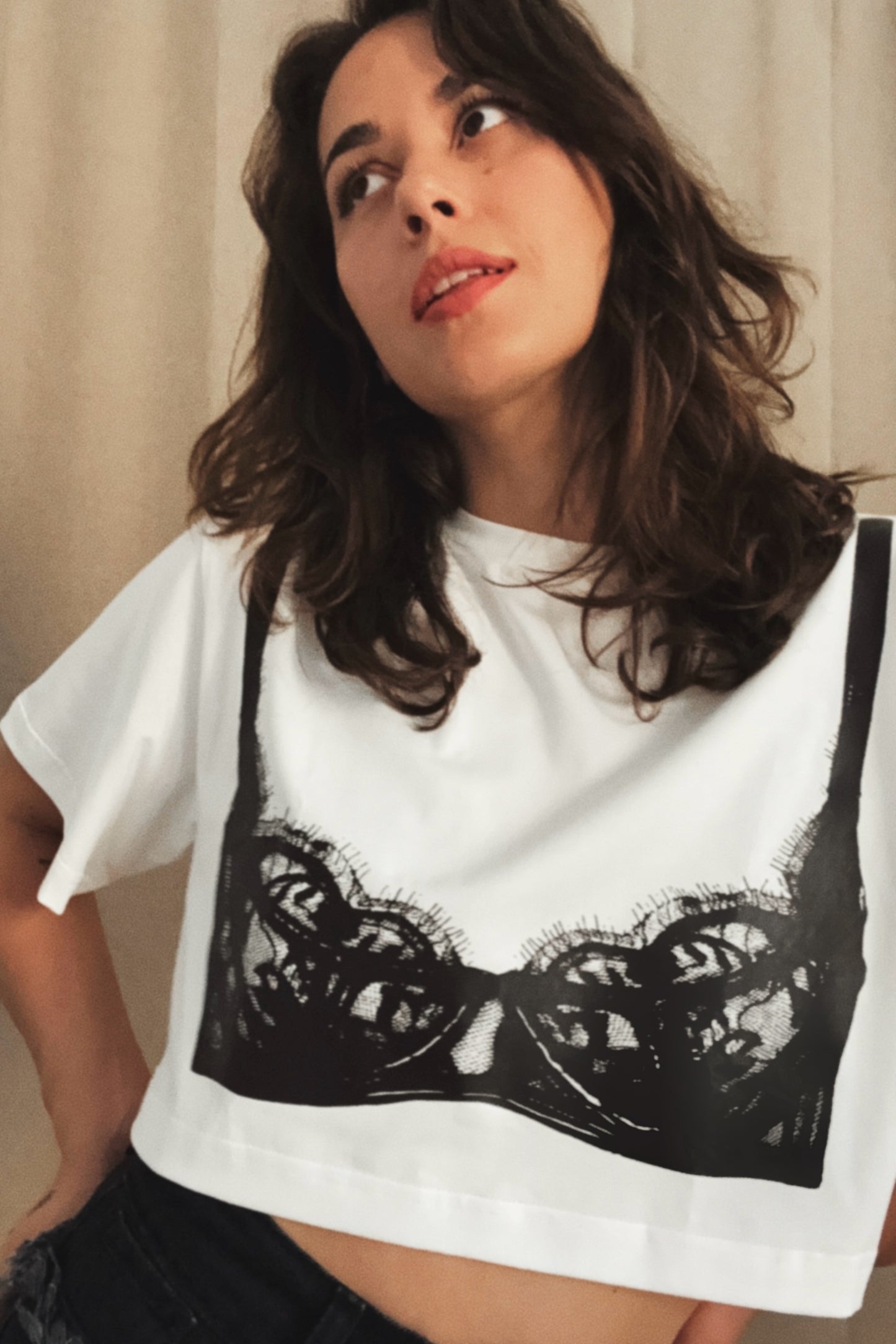 CROP BRA T-SHIRT