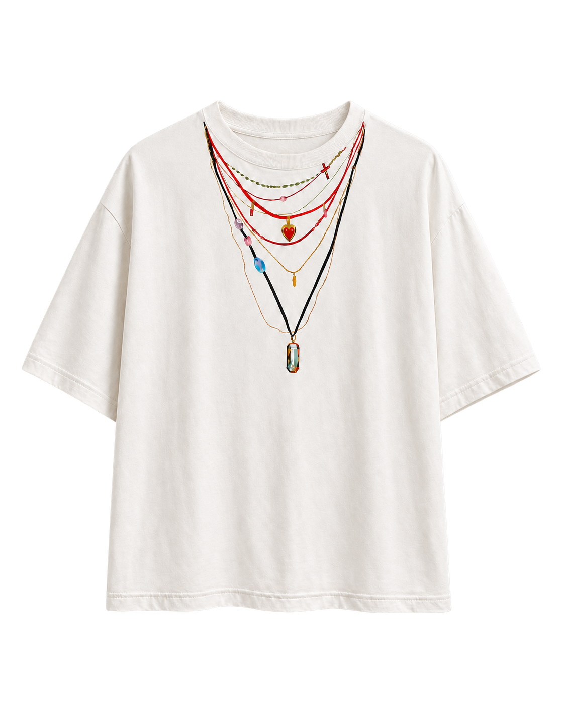 NECKLACE T-SHIRT — transparent