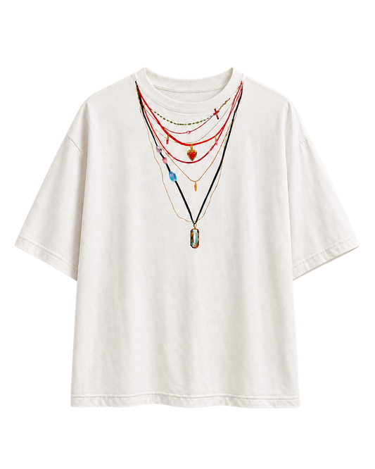 NECKLACE T-SHIRT — transparent