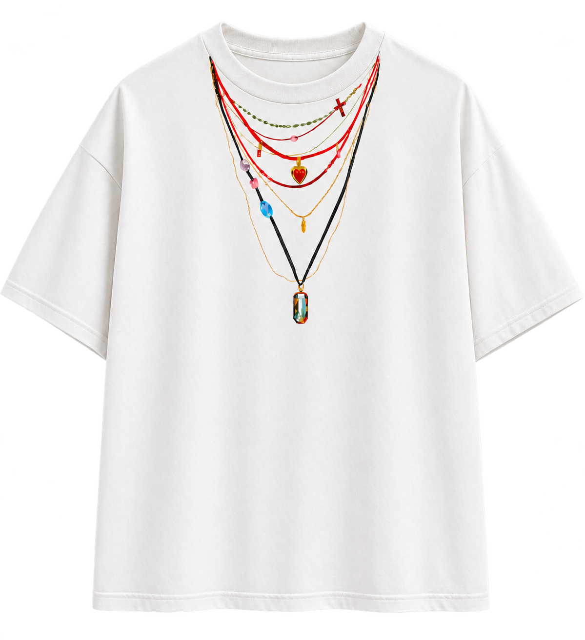NECKLACES T-SHIRT — transparent