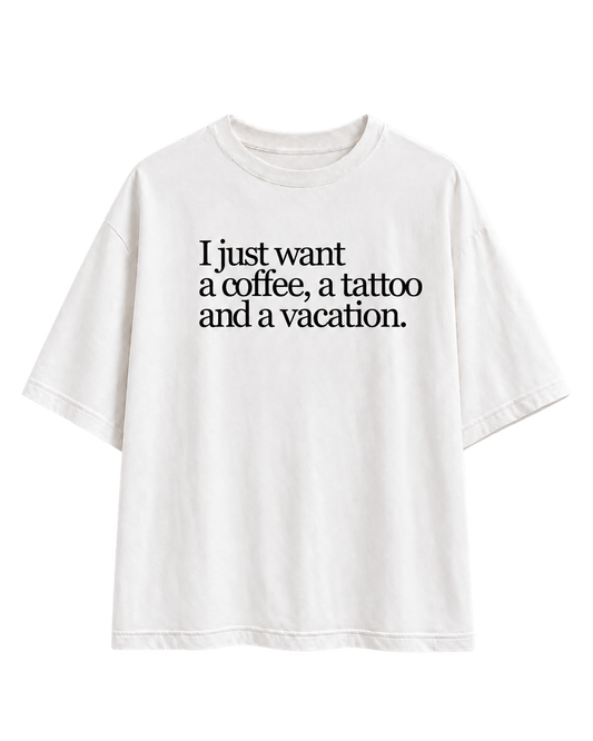 COFFEE TATTOO VACATION T-SHIRT